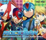  3boys album_cover alia_(rockman) android armor artist_request axl blonde_hair blue_eyes brown_hair capcom closed_mouth company_name copyright_name cover gloves green_eyes headgear helmet highres holding long_hair looking_at_viewer microphone multiple_boys official_art open_mouth robot_ears rockman rockman_x scar smile teeth text_focus white_gloves x_(rockman) zero_(rockman) 