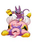  anal anal_penetration anthro beerus cat clothed clothing cum cum_in_ass cum_inside cum_on_face cum_on_self dragon_ball dragon_ball_super dragon_ball_z duo ear_piercing erection feline glacierk humanoid_penis lying majin_buu male male/male mammal masturbation muscular on_back open_mouth penetration penis piercing sex simple_background smile sphynx uncut 