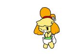  2015 4:3 animal_crossing animated anthro bulge canine diaper dog feces female flipnote_studio isabelle_(animal_crossing) low_res mammal nintendo scat shih_tzu simple_background sir-dancalot solo squishy video_games white_background 