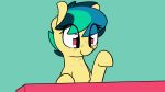  16:9 2018 animated apogee bust_portrait cute equine eyelashes fan_character female feral freckles hair happy hooves mammal musical_instrument my_little_pony nude piano pink_eyes portrait shinodage short_hair silly simple_background smile solo teal_background teal_hair young 