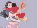  1boy 1girl age_difference long_hair monkey_d_luffy nico_robin one_piece smile 