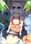  ass_visible_through_thighs bag ball bare_arms bare_shoulders beachball bikini blurry_foreground blush bow breasts cleavage collarbone commentary_request eyewear_on_head fate/grand_order fate_(series) feet_out_of_frame flower from_above hair_between_eyes hair_ribbon handheld_game_console hat highres holding holding_handheld_game_console igakusei innertube large_breasts looking_at_viewer looking_up md5_mismatch navel nintendo_3ds nintendo_switch open_mouth playstation_vita ponytail red_eyes red_ribbon revision ribbon sarong see-through shadow silver_hair sitting smile solo stomach sun_hat sunglasses sweat swimsuit tablet_pc thighs tomoe_gozen_(fate/grand_order) umbrella white_bikini white_flower yellow-framed_eyewear yellow_bow 