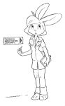  clipboard clothing female lagomorph mammal rabbit skirt solo standing taral_wayne 