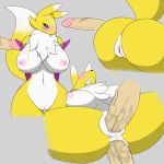  anal anal_penetration anthro anus big_breasts big_butt breasts butt cum cum_on_face digimon double_penetration erection female male male/female nipples penetration pussy renamon sex tongue tongue_out tonytoran vaginal vaginal_penetration 