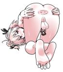  1boy after_anal anus ass astolfo_(fate) barefoot black_bow blush bow braid cum cum_in_ass fate/apocrypha fate_(series) feet hair_between_eyes hair_bow nose_blush nude panimiiru penis_bow perineum pink_eyes pink_hair precum shiny shiny_skin single_braid soles solo spread_anus spread_ass testicles toes top-down_bottom-up trap yaoi 