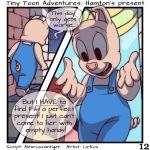  2018 comic digital_media_(artwork) english_text hamton_j_pig lirkov male mammal pig porcine solo text tiny_toon_adventures warner_brothers 