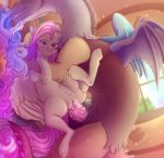  2018 blush discord_(mlp) draconequus duo equine feathered_wings feathers female fluttershy_(mlp) friendship_is_magic hair hi_res hooves inside male male/female male_penetrating mammal my_little_pony pegasus penetration penis ponsex pussy spread_legs spreading vaginal vaginal_penetration vein wings 