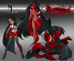  claws clothed clothing demon female grim_tales_from_down_below her looking_at_viewer mimi red_eyes skimpy solo webcomic 