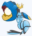  anthro anthrofied areola arthropod big_breasts blue_eyes breasts clawitzer crustacean female looking_at_viewer marine nintendo nipples non-mammal_breasts nude pok&eacute;mon pok&eacute;mon_(species) pok&eacute;morph rezflux simple_background solo video_games white_background 