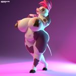  bagelcollector big_breasts bovine breasts cattle cowbell female hooves looking_at_viewer mammal ribby_(character) slightly_chubby thick_thighs 