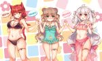  :&lt; :d ;q \m/ ahoge animal_ears aqua_bow aqua_eyes aqua_ribbon aqua_swimsuit ass_visible_through_thighs bangs bare_arms bare_shoulders bear_ears bear_girl bikini blush bow bow_bikini breasts brown_hair bunny_ears bunny_girl bunny_tail cameltoe casual_one-piece_swimsuit cat_ears cat_girl cat_hair_ornament cat_tail character_name cleavage closed_mouth collarbone commentary_request criss-cross_halter ears_down eyebrows_visible_through_hair feet_out_of_frame fingernails frilled_bikini_top frilled_swimsuit frills hair_between_eyes hair_bow hair_ornament hair_ribbon hair_rings hairclip halterneck hand_up hands_up heart heart-shaped_pupils heart_ahoge holding_hands interlocked_fingers knees_together_feet_apart large_breasts legs_apart lineup long_hair looking_at_viewer low-tied_long_hair multicolored multicolored_background multiple_girls navel navel_cutout nose_blush o-ring o-ring_bottom o-ring_top one-piece_swimsuit one_eye_closed open_mouth orange_eyes original out_of_frame pink_bikini pink_bow pink_eyes pink_ribbon polka_dot polka_dot_bow red_hair ribbon sarong see-through shiny shiny_hair shiny_skin sidelocks silver_hair small_breasts smile speech_bubble standing stomach strap_gap suzune_rena swimsuit symbol-shaped_pupils tail thigh_gap thigh_ribbon tongue tongue_out very_long_hair w white_background x_hair_ornament yellow_bow yellow_ribbon 