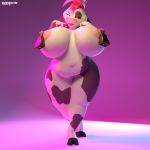  bagelcollector big_breasts bovine breasts cattle cowbell female hooves mammal ribby_(character) slightly_chubby thick_thighs 