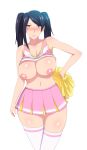  artist_request bijin_onna_joushi_takizawa-san blush breasts cheeeleqder large_breasts nipples smile takizawa_kyouko 