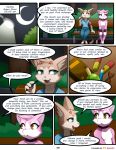  2018 colored comic darkmirage dialogue fan_character female fur green_eyes mammal pink_fur quetzalli_(character) redoxx text 