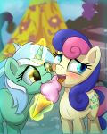  2018 amber_eyes bite blue_eyes blurred_background blush bonbon_(mlp) building cute cutie_mark dessert duo earth_pony eating equine eyelashes female female/female feral food friendship_is_magic glowing_horn green_hair hair horn horse ice_cream k1emm levitation licking looking_away lyra_heartstrings_(mlp) magic mammal multicolored_hair my_little_pony nude open_mouth open_smile outside pony portrait purple_hair smile standing teeth tongue tongue_out town two_tone_hair unicorn white_hair 