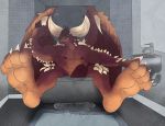  4_toes abs anthro bathroom bathtub biceps big_feet big_muscles capcom claws dragon erection feet flexing foot_focus horn huge_feet huge_muscles humanoid_penis looking_at_viewer male monster_hunter monster_hunter_world muscular nergigante nude penis scalie sitting solo toes video_games water wings xdarkspace 