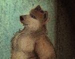  anthro bd canine colored_pencil_(artwork) dog fur looking_at_viewer male mammal muscular muscular_male pencil_(artwork) slightly_chubby smile solo traditional_media_(artwork) 