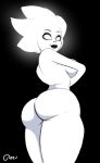  2018 alien big_breasts big_butt breasts butt cartoon_network digital_drawing_(artwork) digital_media_(artwork) eyelashes female gem gem_(species) hair humanoid imadeej lipstick looking_at_viewer macro makeup not_furry simple_background sketch smile solo standing steven_universe thick_thighs voluptuous white_diamond_(steven_universe) wide_hips 