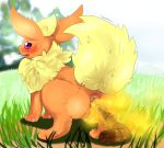  2015 44shio anus blush breath crouching cute_fangs eeveelution fart feces female feral flareon looking_at_viewer mammal nintendo open_mouth pawpads pok&eacute;mon pok&eacute;mon_(species) pooping purple_eyes pussy raised_tail relief scat smile solo story sweat tongue tuft video_games 
