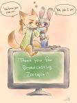  2018 anthro canine clothed clothing disney female fox fully_clothed fur hi_res judy_hopps lagomorph male mammal miso_zoo nick_wilde police_uniform rabbit simple_background uniform zootopia 