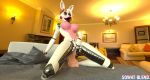  2018 3d_(artwork) anal anal_penetration animatronic anthro bed big_breasts breasts canine digital_media_(artwork) dildo female fingering five_nights_at_freddy&#039;s five_nights_at_freddy&#039;s_2 fox hair hi_res inside machine mammal mangle_(fnaf) masturbation nipples nude on_bed open_mouth penetration pussy robot sex sex_toy sofa solo sowat-blend vaginal vaginal_fingering video_games 