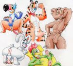  anthro anus avian balls beak biped bird blue_balls blush brown_balls cereal chicken cornelius_(kellogg&#039;s) elephant erection feathers feline food frosted_flakes green_balls grin humanoid_penis lagomorph looking_at_viewer male mammal mascot melvin_the_elephant muscular muscular_male nude one_eye_closed parasitedeath penis pose presenting presenting_anus proboscidean puffy_anus rabbit smile snout tail_feathers thick_thighs tiger tony_the_tiger toony toucan toucan_sam trix_rabbit trunk white_balls wide_hips wink 