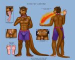  animal_genitalia anthro balls butt digital_media_(artwork) erection fur hair infinite_devotee knot male mammal mustelid open_mouth otter paws penis silvereyes_valentino smile toes tongue tongue_out wolfywetfurr_(artist) 
