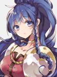  armor blue_eyes blue_hair braid breasts fire_emblem fire_emblem:_seima_no_kouseki high_ponytail highres large_breasts long_hair pauldrons ponytail side_braid solo tana twin_braids wide_ponytail yuuri_(114916) 