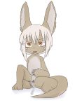  after_sex anthro blush brown_fur cum cum_inside female fur hair hi_res hollow_(species) kamperkiller_(artist) lagomorph made_in_abyss mammal nanachi nude pussy solo spread_pussy spreading whiskers white_hair yellow_eyes 