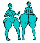  alien asari big_butt breasts butt butt_expansion cephalopod cephalopod_humanoid female huge_butt humanoid kevemperor looking_back marine mass_effect nipples not_furry simple_background sketch squid tentacle_hair tentacles thick_thighs video_games white_background wide_hips 