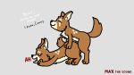   animated canine conny_neversweet deerfox female fox male mammal maxthesound paws sex taylor_neversweet