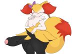  2018 anthro balls big_balls big_penis blush bow braixen cewljoke dickgirl fan_character freckles half-closed_eyes huge_balls hyper hyper_balls hyper_penis inner_ear_fluff intersex nintendo partially_(disambiguation) penis pok&eacute;mon pok&eacute;mon_(species) purple_eyes simple_background smile solo thick_thighs uncut vein veiny_penis velvet_(coldfrontvelvet) video_games white_background 