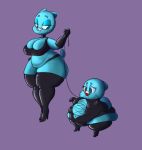  2018 anthro belly big_butt blue_fur breasts butt cartoon_network cat cuddly duo feline female fur girly gumball_watterson male mammal morbidly_obese mother mother_and_son nicole_watterson obese open_mouth overweight overweight_male parent smile son the_amazing_world_of_gumball thick_thighs unknown_artist wide_hips 
