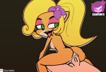  &lt;3 &lt;3_eyes 2018 animated anthro anus areola bandicoot black_background black_nose blonde_hair breasts butt coco_bandicoot crash_bandicoot_(series) duo enurubis female flower flower_in_hair green_eyes hair long_hair looking_back male male/female mammal marsupial nipples nude open_mouth open_smile penis plant pussy pussy_juice simple_background smile tongue tongue_out video_games 