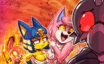  &lt;3 2018 android angry animal_crossing ankha annoyed anthro avian bella_(animal_crossing) bird blue_hair breasts canine captain_southbird_(character) cat cleavage clothed clothing conditional_dnp ear_piercing feline female freya_(animal_crossing) fur hair machine male mammal mouse nintendo piercing pink_fur red_eyes robot rodent teckworks video_games wolf yellow_eyes yellow_fur 