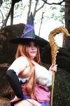  1girl asian breasts brown_hair cleavage cosplay fat hat huge_breasts luu_(cosplayer) photo solo sorceress_(dragon&#039;s_crown) sorceress_(dragon&#039;s_crown)_(cosplay) witch_hat 