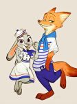  2018 anthro canine clothed clothing disney female fox fully_clothed fur judy_hopps lagomorph male mammal mortic_ox nick_wilde orange_fur rabbit zootopia 