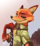  2018 anthro canine clothed clothing disney fox fur male mammal nick_wilde orange_fur syourinbonzu zootopia 