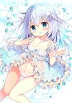  ass_visible_through_thighs azumi_kazuki babydoll bangs blue_babydoll blue_eyes blue_hair blush breasts collarbone eyebrows_visible_through_hair feet_out_of_frame gochuumon_wa_usagi_desu_ka? hair_between_eyes hair_ornament hair_ribbon hand_up head_tilt kafuu_chino long_hair looking_at_viewer navel panties parted_lips ribbon seashell seashell_hair_ornament shell small_breasts solo two_side_up underwear very_long_hair water_drop white_panties white_ribbon wrist_cuffs 