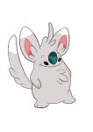  2018 absurd_res alien black_eyes chest_tuft dipstick_ears dipstick_tail disney experiment_(species) flat_colors fur grey_fur head_tuft hi_res hybrid lilo_and_stitch minccino multicolored_tail nintendo pok&eacute;mon pok&eacute;mon_(species) simple_background smile solo stamen_(lilo_and_stitch) standing teal_nose tombola1993 tuft video_games white_background 