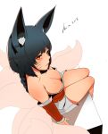  1girl ahri animal_ears breasts cleavage female fox_ears large_breasts league_of_legends rude_ruin solo 