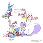  babs_bunny buster_bunny fifi_le_fume ishoka rule_63 tiny_toon_adventures warner_brothers 