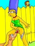  escoria marge_simpson ned_flanders santa&#039;s_little_helper the_simpsons 