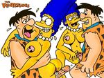  fred_flintstone hanna_barbera marge_simpson the_flintstones the_simpsons 