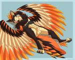  animal_genitalia anthro avian balls bird canine casparr demiphoenix erection fox foxbirb male mammal nude penis pinup pose presenting sheath wings xavier xavier_(rukaisho) 