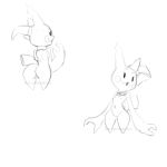  :o anthro artz blank-eyes breasts female looking_at_viewer looking_back mimikyu monochrome mutliple_images navel nintendo nipples pok&eacute;mon pok&eacute;mon_(species) pussy rear_view rosy_cheeks small_breasts solo video_games 