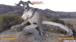  2018 3d_(artwork) anthro big_breasts breasts claws deathclaw digital_media_(artwork) fallout female horn looking_at_viewer mammal nipples nude open_mouth outside pussy scalie solo sowat-blend spread_legs spreading toe_claws video_games 