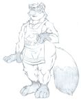  2018 4_fingers 4_toes animal_crossing anthro anthrofied apron biped canine chest_tuft clothing dipstick_ears dipstick_tail eye_markings front_view full-length_portrait fur gloves_(marking) greyscale head_tuft hi_res hopelesshighschool leaf long_tail looking_aside looking_away male mammal markings mask_(marking) monochrome multicolored_tail naked_apron nintendo nipples open_mouth open_smile pencil_(artwork) plantigrade portrait simple_background smile snout socks_(marking) solo standing tanuki thick_tail toes tom_nook_(animal_crossing) traditional_media_(artwork) tuft video_games white_background 