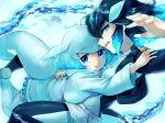 aqua_hair beluga_whale_(kemono_friends)_(stylecase) black_hair blowhole blue_eyes bodysuit borrowed_character commentary_request eyebrows_visible_through_hair frilled_skirt frills hanada_(cobalt003) highres jacket kemono_friends killer_whale_(kemono_friends)_(stylecase) long_sleeves multicolored_hair multiple_girls original short_hair shorts signature skirt sleeveless sweater tail thighhighs water whale_tail_(animal_tail) white_hair zettai_ryouiki 