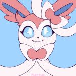  &lt;3 2017 ambiguous_form animated black_nose blinking blue_eyes canine cute digital_drawing_(artwork) digital_media_(artwork) eeveelution eyelashes eyes_closed fangs female flufflix front_view fur happy head_tuft headshot_portrait hi_res icon looking_at_viewer loop mammal multicolored_fur nintendo open_mouth open_smile pink_fur pok&eacute;mon pok&eacute;mon_(species) portrait ribbons smile solo sylveon tendrils toony two_tone_fur video_games white_fur 